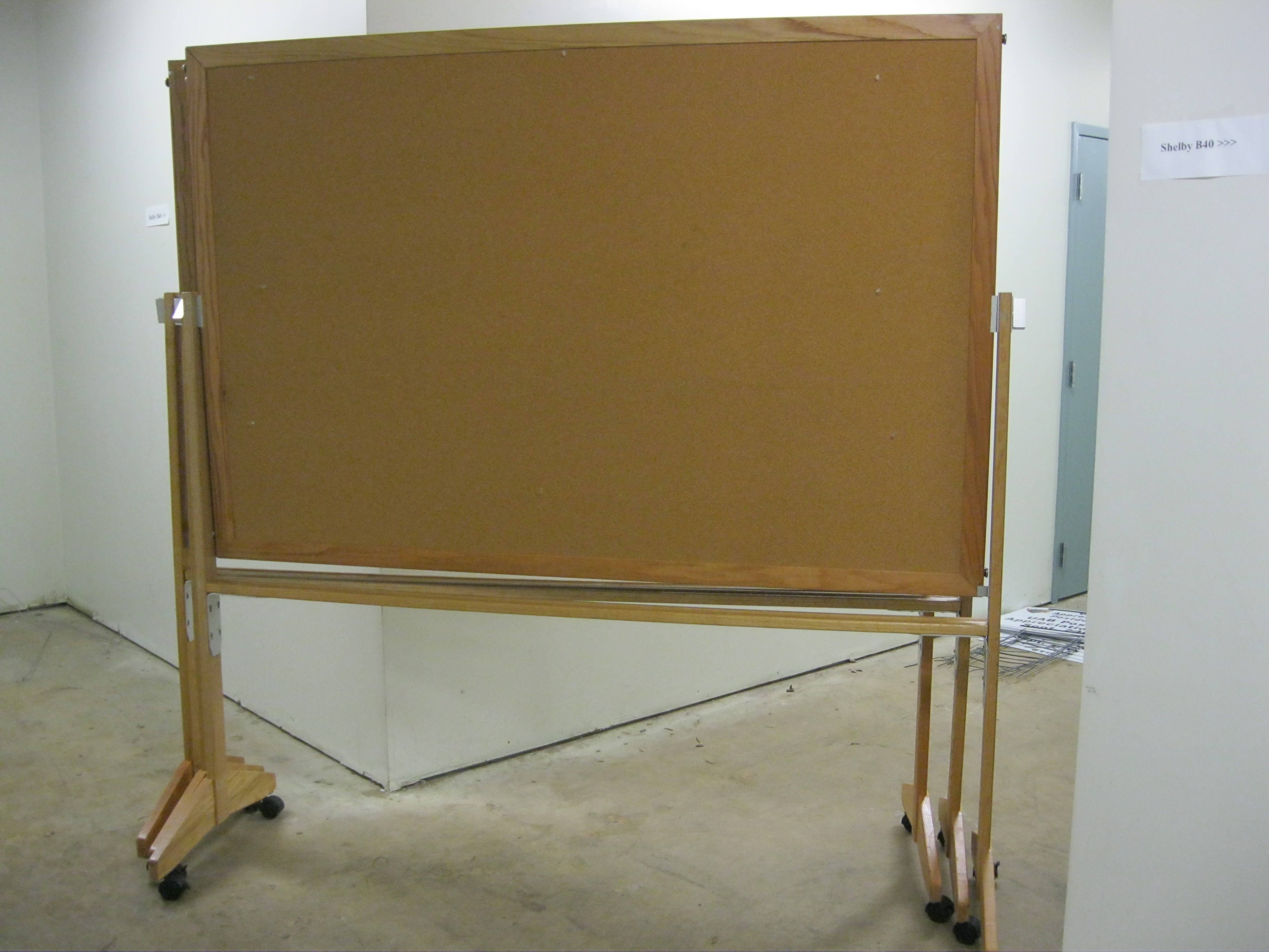 Double-sided wood/cork board